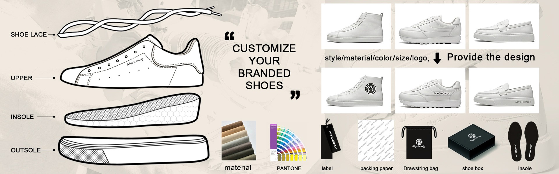 Customized branded shoes