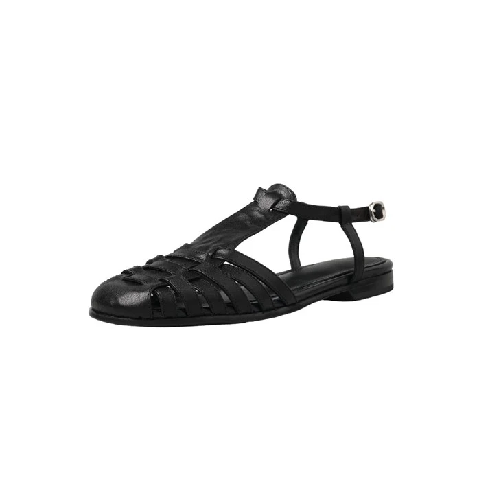 Understated Woven Strap Heeled Sandals Women Shoes factory